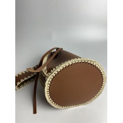 By Aynur Kos Taba Rengi Alaçatı Çanta Modeli