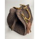 By Aynur Kos Rafya İpten Bambu Saplı Mozaik Model Kahve Çanta