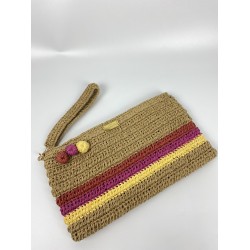 Kağıt İpten İçi Astarlı Craft Portföy Clutch Çanta