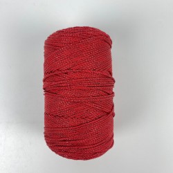 By Aynur Kos Kırmızı Simli Polyester Makrome