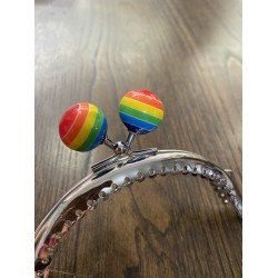 By Aynur Kos Lolipop Detaylı Gümüş Çanta Klipsi / Bursu 10 cm