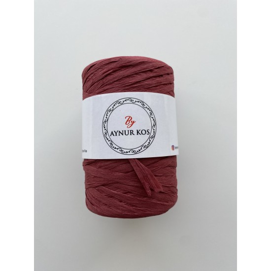 By Aynur Kos Bordo Yumuşak Örüm Yerli Rafya