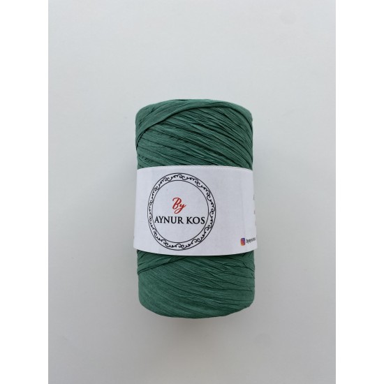 By Aynur Kos Yeşil Yumuşak Örüm Yerli Rafya