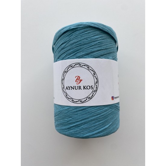 By Aynur Kos Mavi Yumuşak Örüm Rafya İp