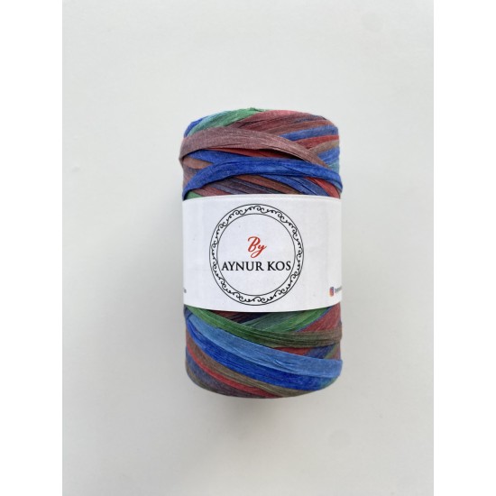 By Aynur Kos Degrade Yumuşak Örüm Rafya İp