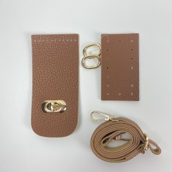 By Aynur Kos Suni Deri Çanta Kiti Taba