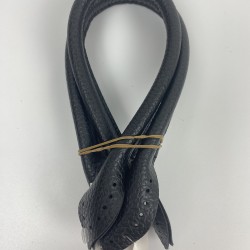 By Aynur Kos Siyah Suni Deri Penguen Çanta Sapı 35 cm 